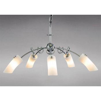 Lámpara colgante Lucia 5 luces cromo pulido vidrio esmerilado G9