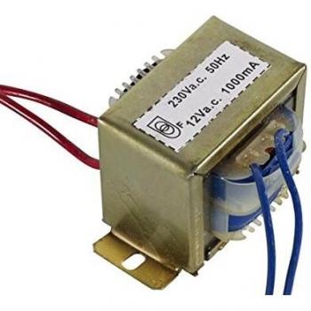Transformador de chasis abierto 12 VA 1 x 12 V~ 1000 mA máximo