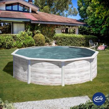Piscina Redonda de Acero Finlandia Gre con Diseño Estilo Nórdico de 460x120 cm - Modelo KIT460N