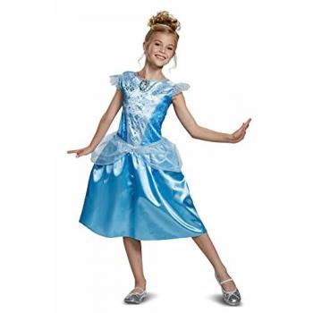 Disfraz Cenicienta Niña Disney Oficial Clásico - Vestido azul, Disfraz Princesa para Carnaval y Halloween, Talla XS (3/4 años)