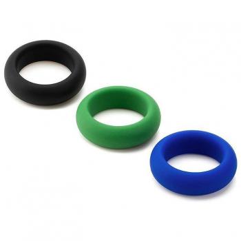 Silicone Cock Ring Set - Trio of Stretch Levels