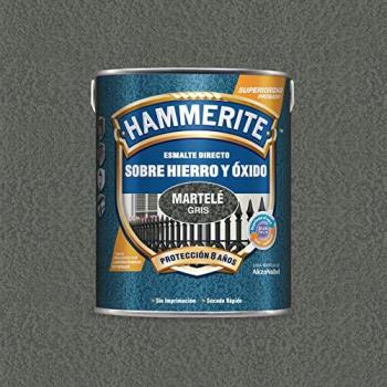 Esmalte Antioxidante Martelé Gris 5L - Protección hasta 8 años sobre hierro y óxido