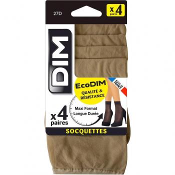 Pack de 4 tobilleros transparentes de poliamida Dim