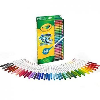 ESTUCHE 50 ROTULADORES SUPER LAVABLES MAXI PUNTA CRAYOLA