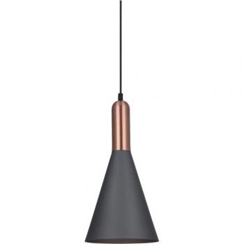 Lámpara colgante moderna Khaleo Grey, cobre, 1 luz, E27