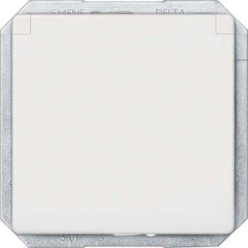 Enchufe Schuko Siemens 5UB1917 con Tapa Plegable Titanio Blanco 10/16A 250V