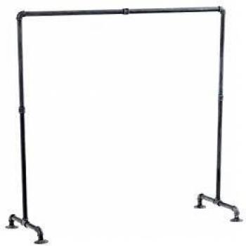 Perchero Jersey de Metal Estilo Industrial Plateado 120-150 cm