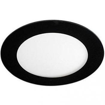 Wonderlamp W-E000056 - Lámpara downlight LED extraplano redondo, 20 W, aluminio, diámetro de 25 x 2,3 cm, color negro