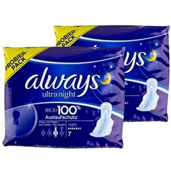 Always Ultra Night Sanitary Pads with Wings