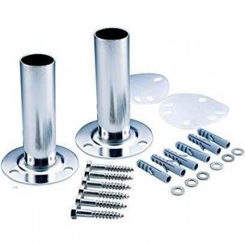 Duo-Pack Anclaje Pletina Astralpool para escaleras de piscinas. D.43mm. Incluye juntas de goma, tacos y tornillos de sujección a suelo. Ref 07331