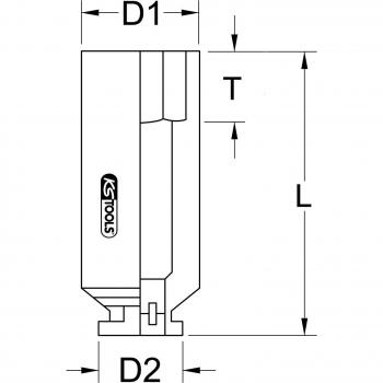 Llave de Vaso Especial para Ruedas KS Tools 1.1/2 Hexagonal Larga 105mm