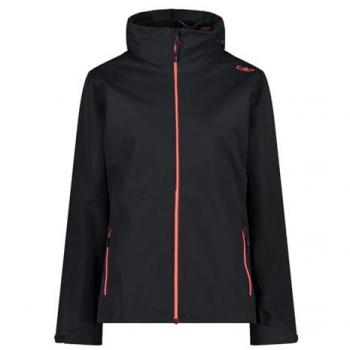 CMP Women's Detachable Zip Hood Softshell Jacket - Anthracite/Burgundy