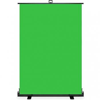 KHOMO GEAR Pantalla Verde Chroma Profesional Plegable con Base de Aluminio Transportable para Fondo de Fotografía y Videos - 138 x 208 cm