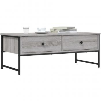 Mesa de centro de madera de ingeniería 101x49x39,5 cm en colores Negro, Roble Sonoma y Roble ahumado - Mesita de salón o comedor auxiliar - Modelo vidaXL