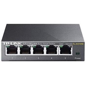 TP-Link Network TL-SG105E 5Port RJ45 Gigabit Easy Smart Switch Retail