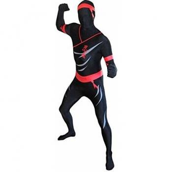 Morphsuits- Ninja Disfraz, Color negro, XXL