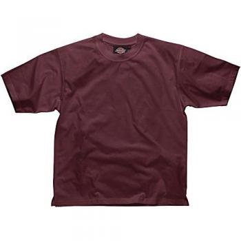 Dickies Mens Workwear Cotton T Shirt Burgundy SH34225BU