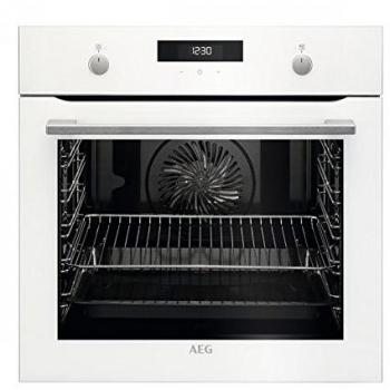 Horno Eléctrico Multifunción AEG BEK435120W con Sistema de Limpieza Aqua Clean, 71L, 3000W, Blanco