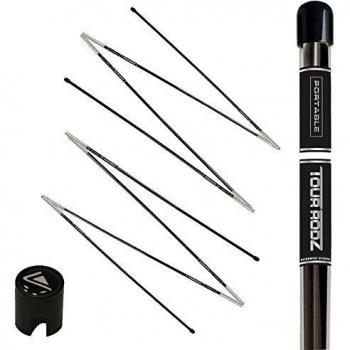 Long Ridge Portable Tour Rod Alignment Sticks - Bolsa de deporte para golf, color plateado, talla n/a