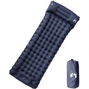 Colchón de Camping Autoinflable con Almohada para 1 Persona - Color Azul Marino, Gris y más