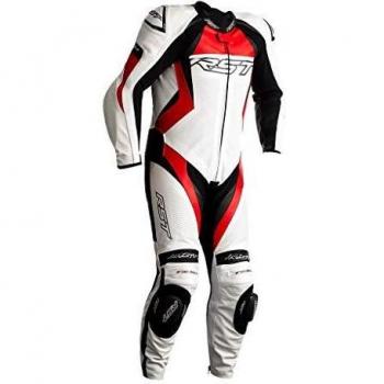 RST Tractech Evo 4 CE blanco rojo traje de cuero para hombre EU50