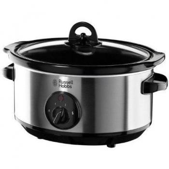 Russell Hobbs 19790-56 Cook@Home - Olla de cocción lenta, capacidad de 3,5 l, carcasa de acero inoxidable