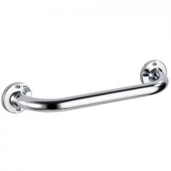 Wenko Basic Barra de Seguridad, Acero Inoxidable, Plata Brillante, 9.5x36x6 cm