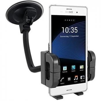 kwmobile Soporte flexible para coche para Sony Xperia Z3 / Z4 / Z5 / Z5 Premium - ¡El móvil encaja perfectamente en el soporte con la carcasa o funda!