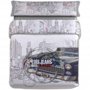 Lois cadillac juego nordico  3 piezas, 50% algodo 50% poliester, gris cama 150x190/200