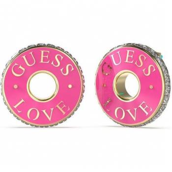 Pendientes Love Guess de acero rosa