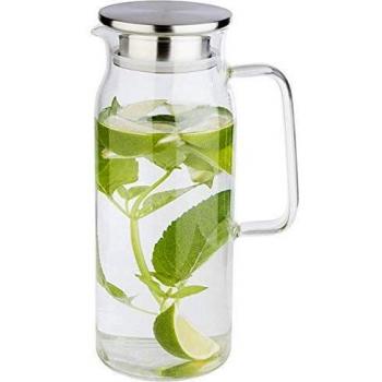 APS Jarra de Vidrio para Agua y Limonada, Recipiente de Vidrio