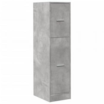 Armario botiquín madera ingeniería gris hormigón 30x41x118 cm