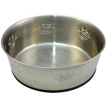 Arquivet Comedero Perro Gato Mascotas - Antideslizante - Huella - 350 ml / 13 cm