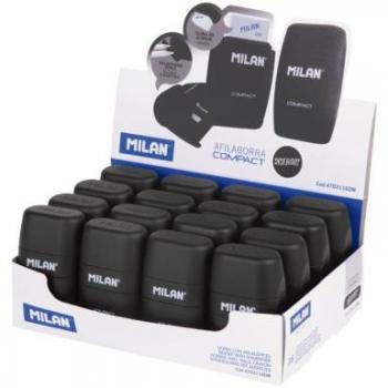 MILAN® Caja expositora 16 afilaborras COMPACT Shadow color negro