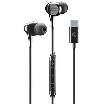 Auriculares In-Ear Music Sound USB-C con Control Remoto y Micrófono Integrado - Negro