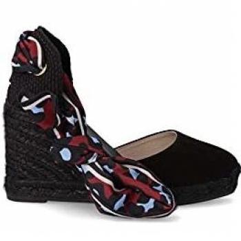 GAIMO Alpargata Yute cómoda cuña Mujer GAI GLOBO7R Negro - 40, Negro