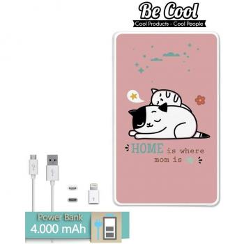 Becool® - Batería Externa Power Bank 4000 mah + Gratis 1 cable USB-MicroUsb