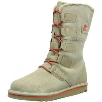Sorel The Campus Lace Youth - Botas de cuero para niña, color beige, talla 33 EU