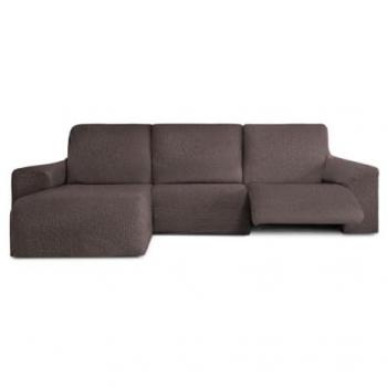Funda Chaise Longue Relax Brazo Corto Izquierda Bielástica Roc Marrón 120 x 120 x 360 cm