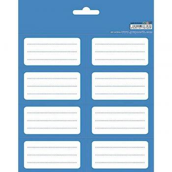Pack de 16 etiquetas adhesivas 8x4 azul