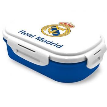 Fiambrera Sandwichera Real Madrid con Cubiertos 21x14x6cm