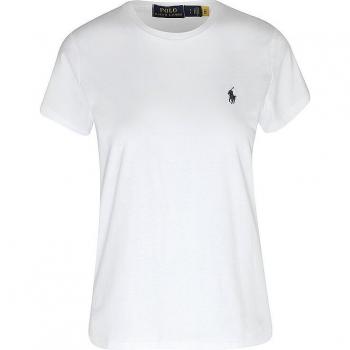Polo Ralph Lauren Women's Basic T-Shirt with Embroidered Logo, White, Size XL