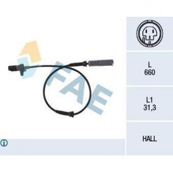 Sensor ABS FAE 78044 - Sensor de velocidad de rueda, compatible con vehículos específicos, alta precisión en la lectura, fácil instalación, duradero y resistente a condiciones adversas