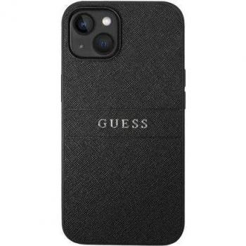Custodia Híbrida de Cuero Saffiano Guess para iPhone 14 Plus/15 Plus - Negra