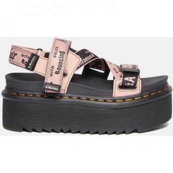 Sandalia Dr. Martens Kimber Rosa de Piel Suave y Suela Elevada