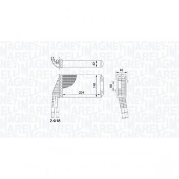 Radiador de calefacción MAGNETI MARELLI 350218467000