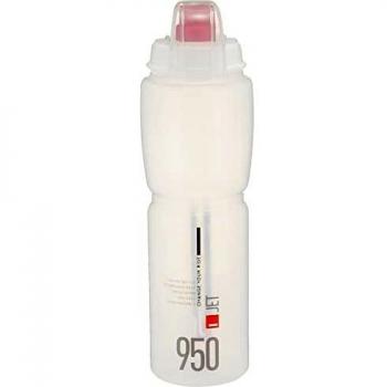 ELITE BIDON Jet Plus 950ml Blanco Logo Rojo, Adultos Unisex, Multicolor