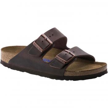 Birkenstock Arizona Soft Footbed Oiled Leather Sandals - Unisex, Brown, Size 38