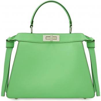 Fendi Women's Green Peekaboo Iseeu Leather Shoulder Bag - One Size