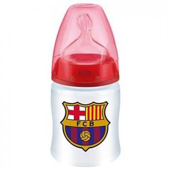Nuk 150ml Silicone Feeding Bottle for 0-6 Months with FC Barcelona Design